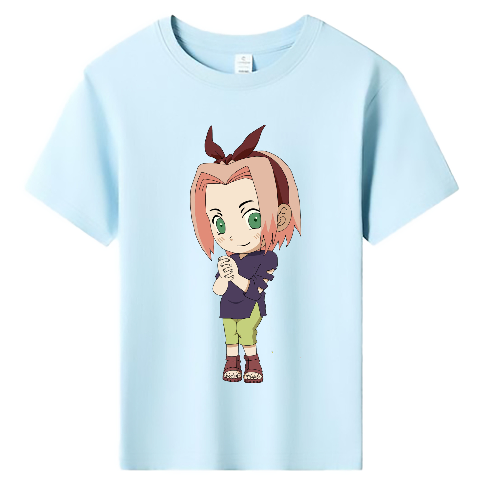 （画像用） NARUTO -ナルト- 春野サクラ Haruno Sakura 綿100％キッズTシャツ（フロントプリント）